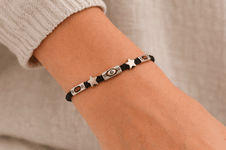 Handmade Rope Silver Bracelet with a model