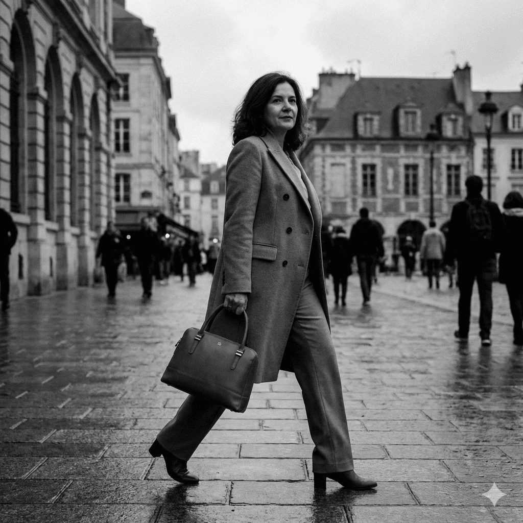 Model carrying London Tote bag